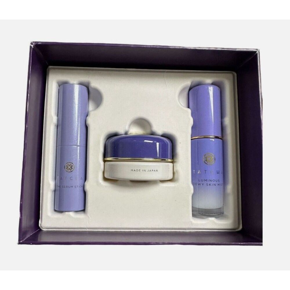 TATCHA LUMINOUS 3PC SET EYE DEWY STICK & SPRAY NIB